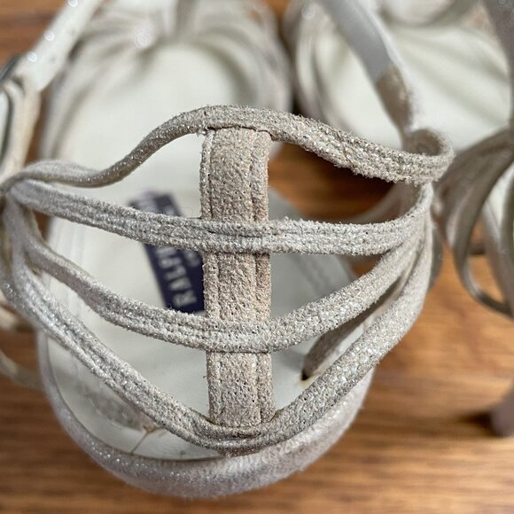 Ralph Lauren Purple Label Gold Suede Strappy Sandals, US 9 - Picture 14 of 16